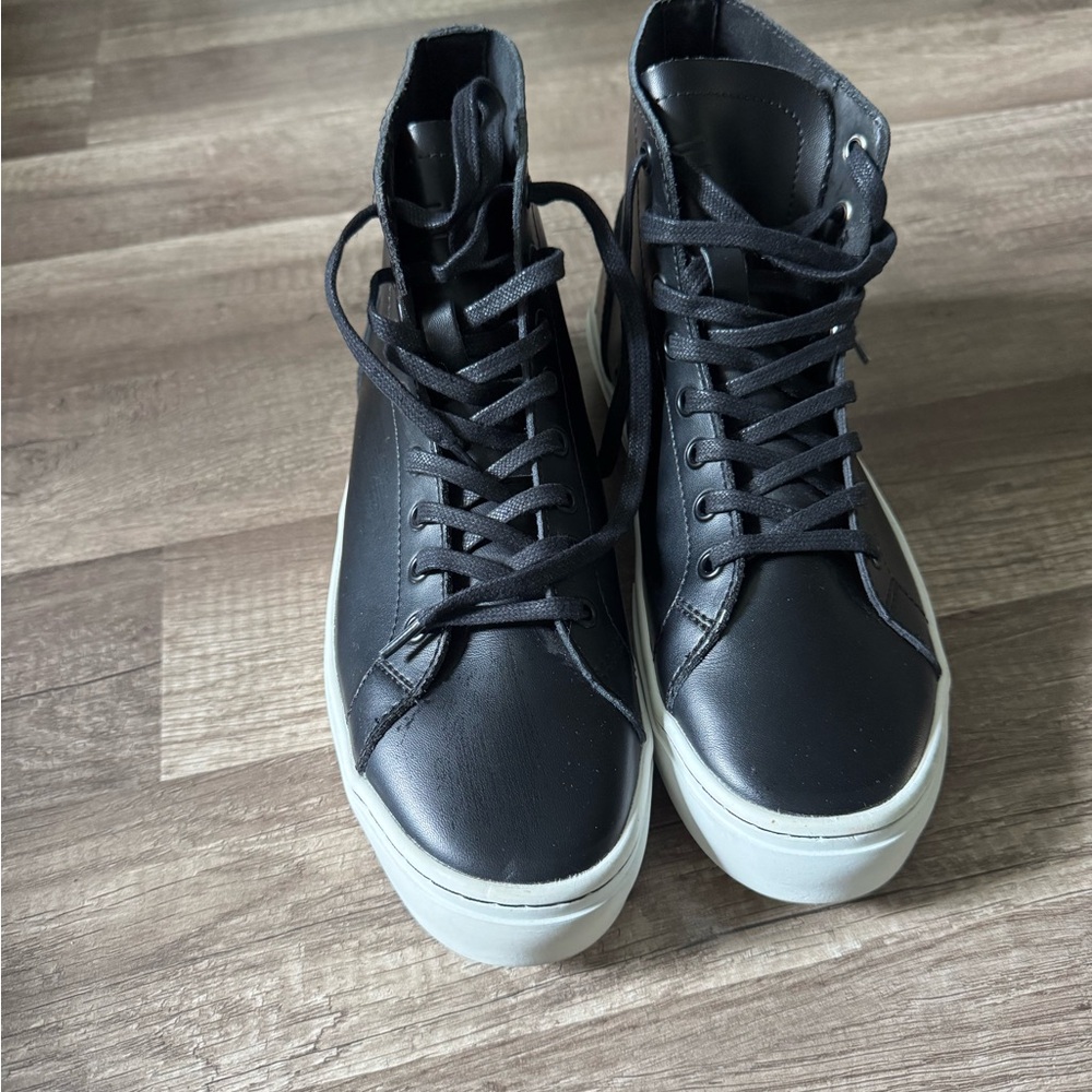 Sleek Black High-Top Sneakers